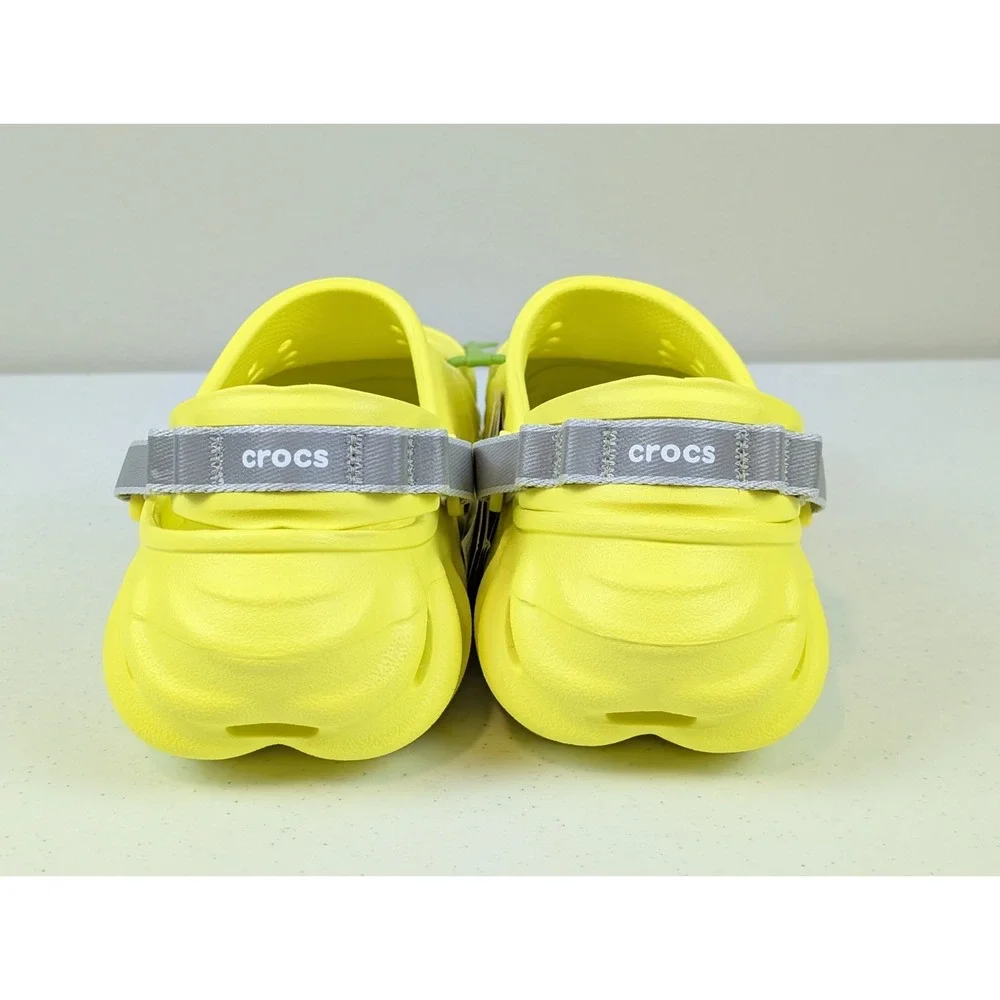 Crocs Echo Clogs w/ Reflective Strap Acidity Neon Yellow Size Men's 9/Womens 11